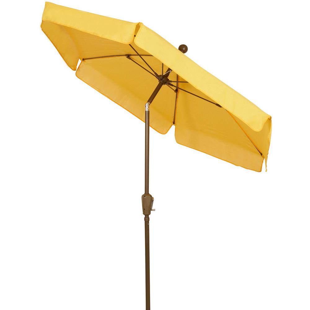 Fiberbuilt Umbrellas 7.5 ft. Market Tilt Patio Umbrella in Yellow