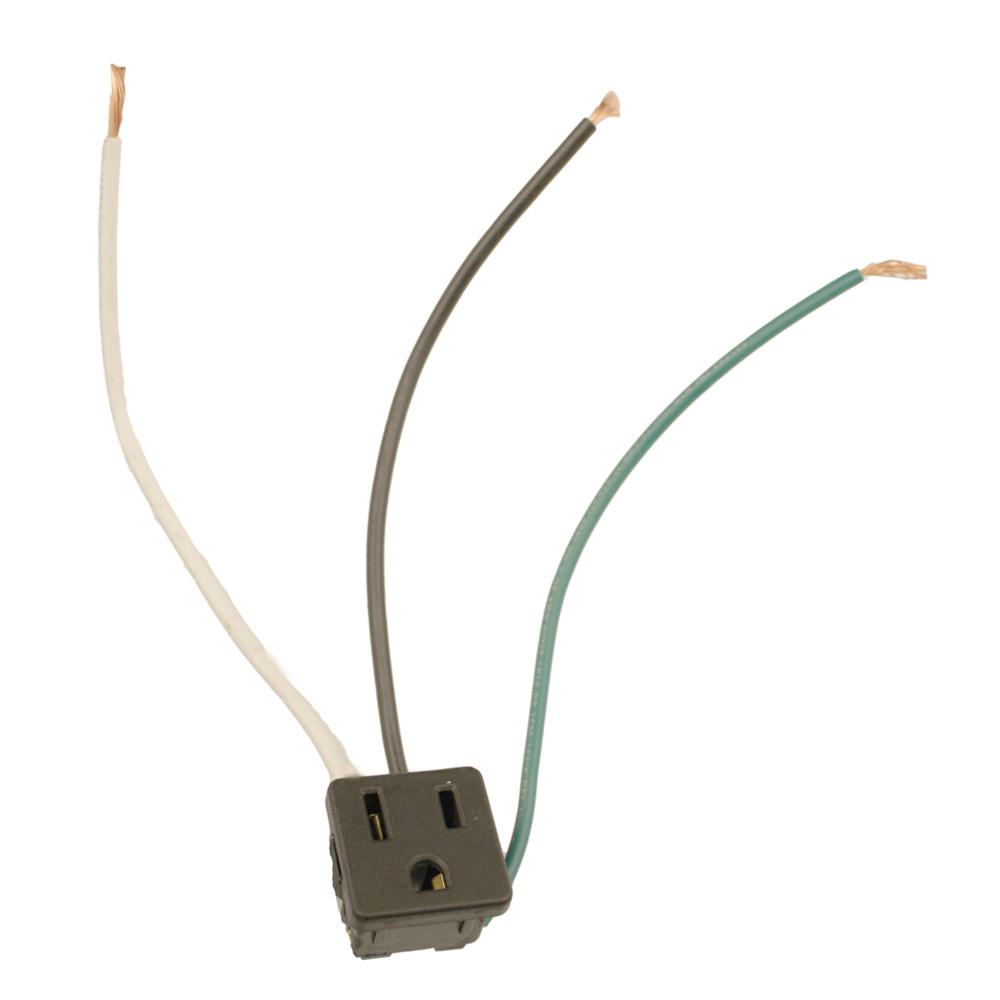 Leviton 15 Amp 125-Volt Snap-In Grounding Outlet, Black ... leviton 15a 125v wiring diagram 