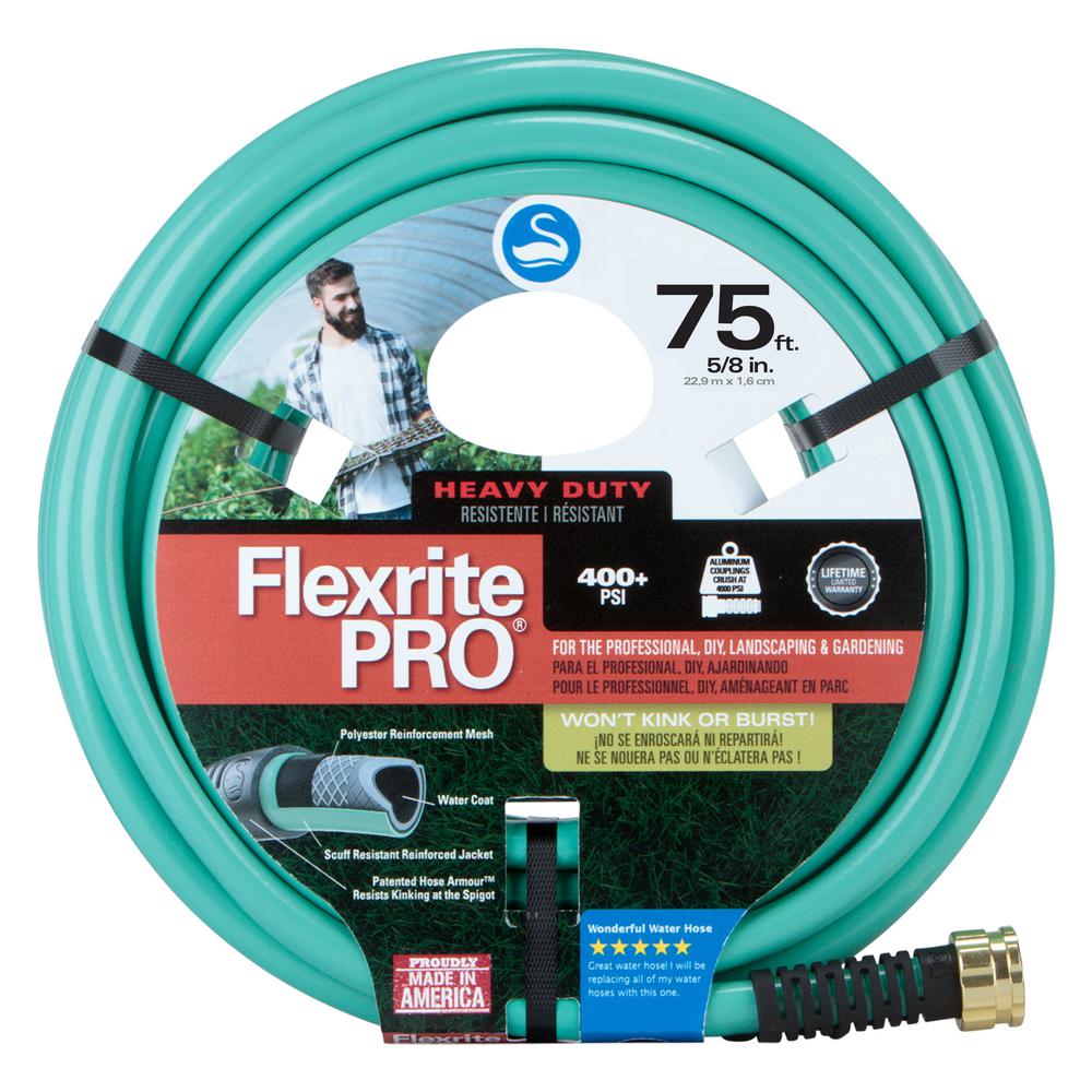 Swan FlexRITE Pro 5/8 in. Dia x 75 ft. Heavy Duty Water Hose