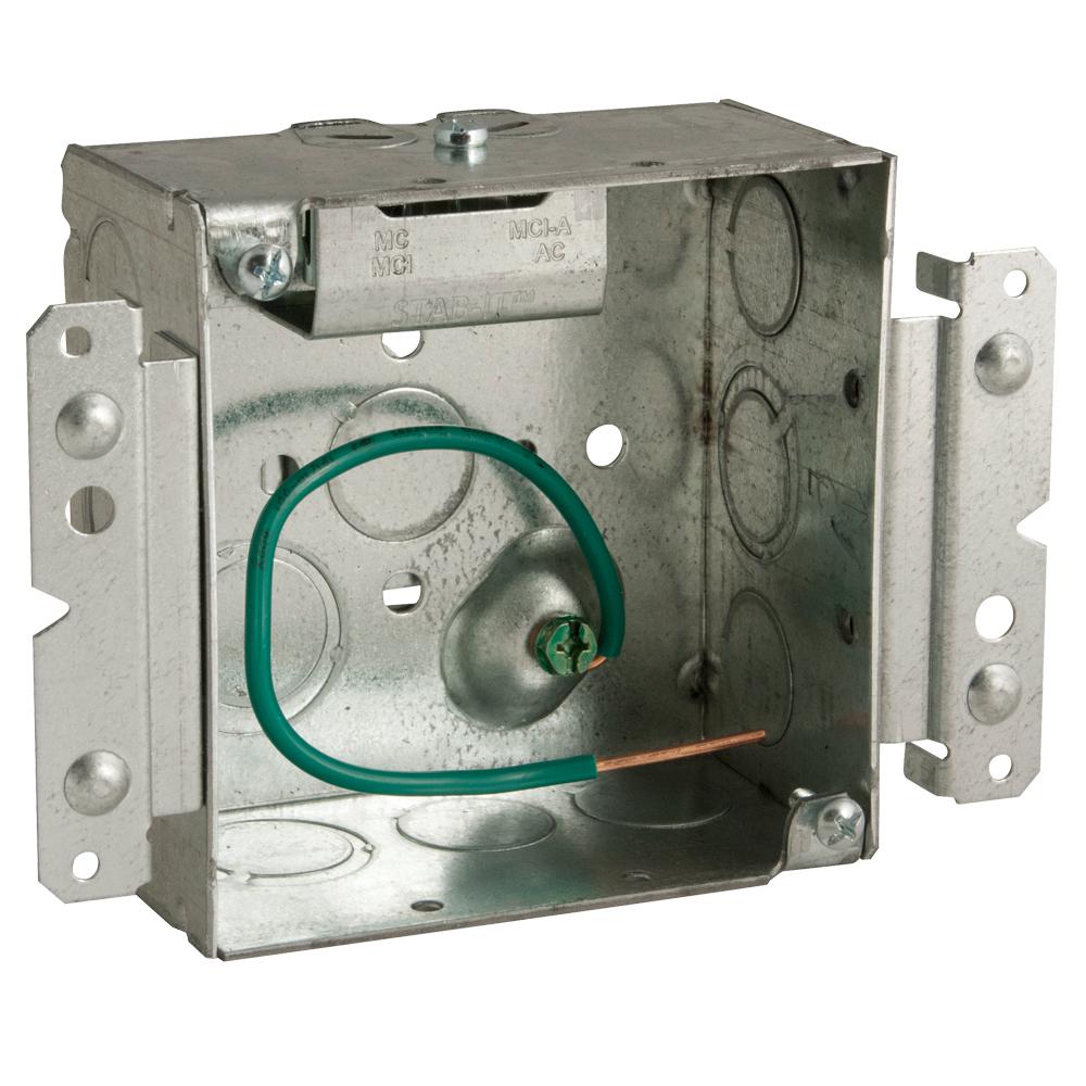 RACO Stab-It 4 inch Metal Square Electrical Box (25-Pack) by RACO