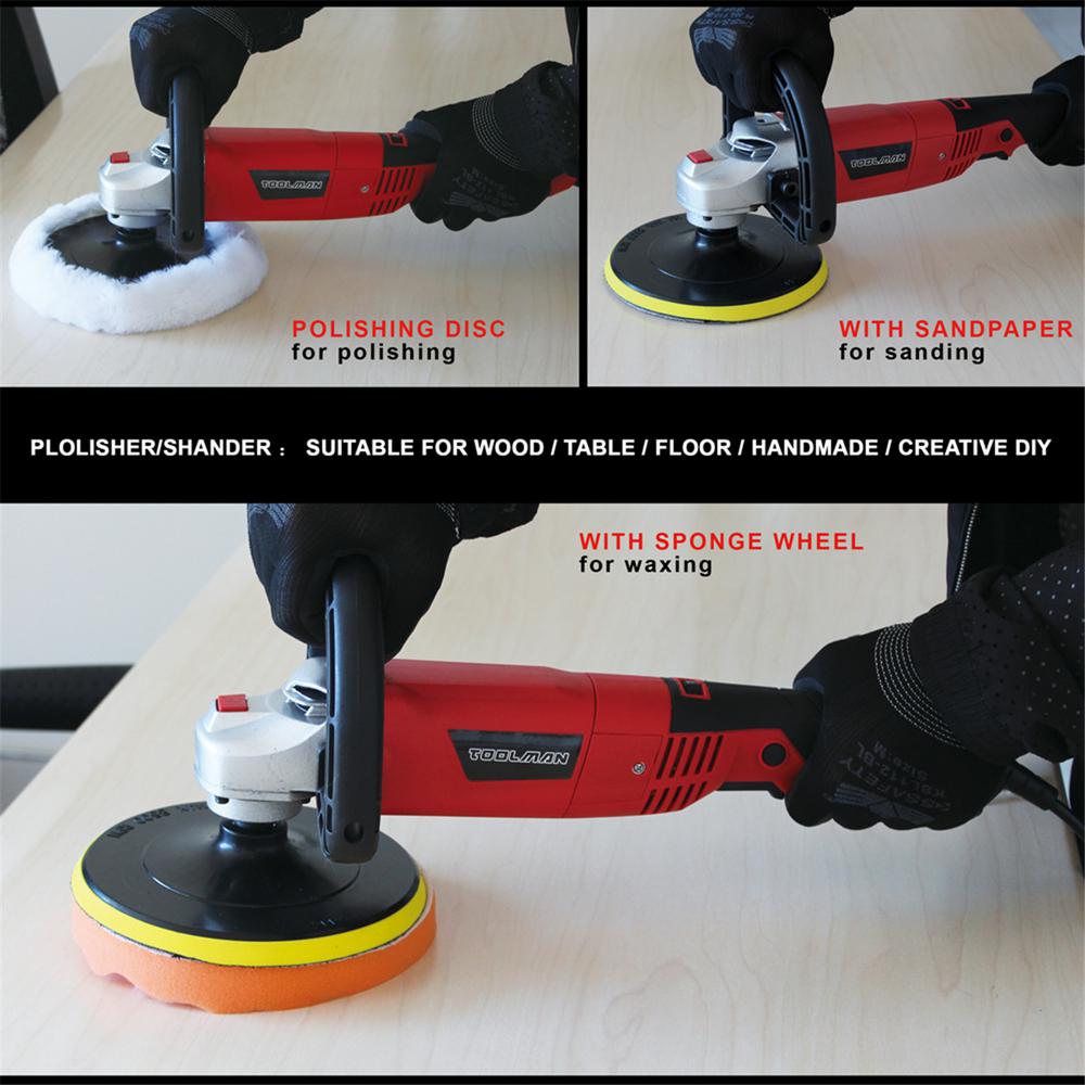 Boyel Living 10 Amp 3500 Rpm Corded 7 In Electric Power Tool 7 Variable Speed Polisher Buffer Sander Tm 6850 The Home Depot
