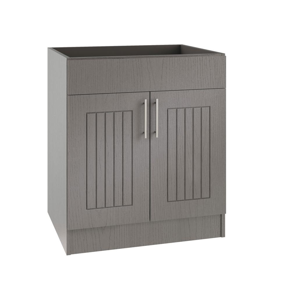 Weatherstrong Assembled 36x34 5x24 In Naples Island Sink Outdoor Kitchen Base Cabinet With 2 Doors In Rustic Gray Wsisb36 Nrg The Home Depot