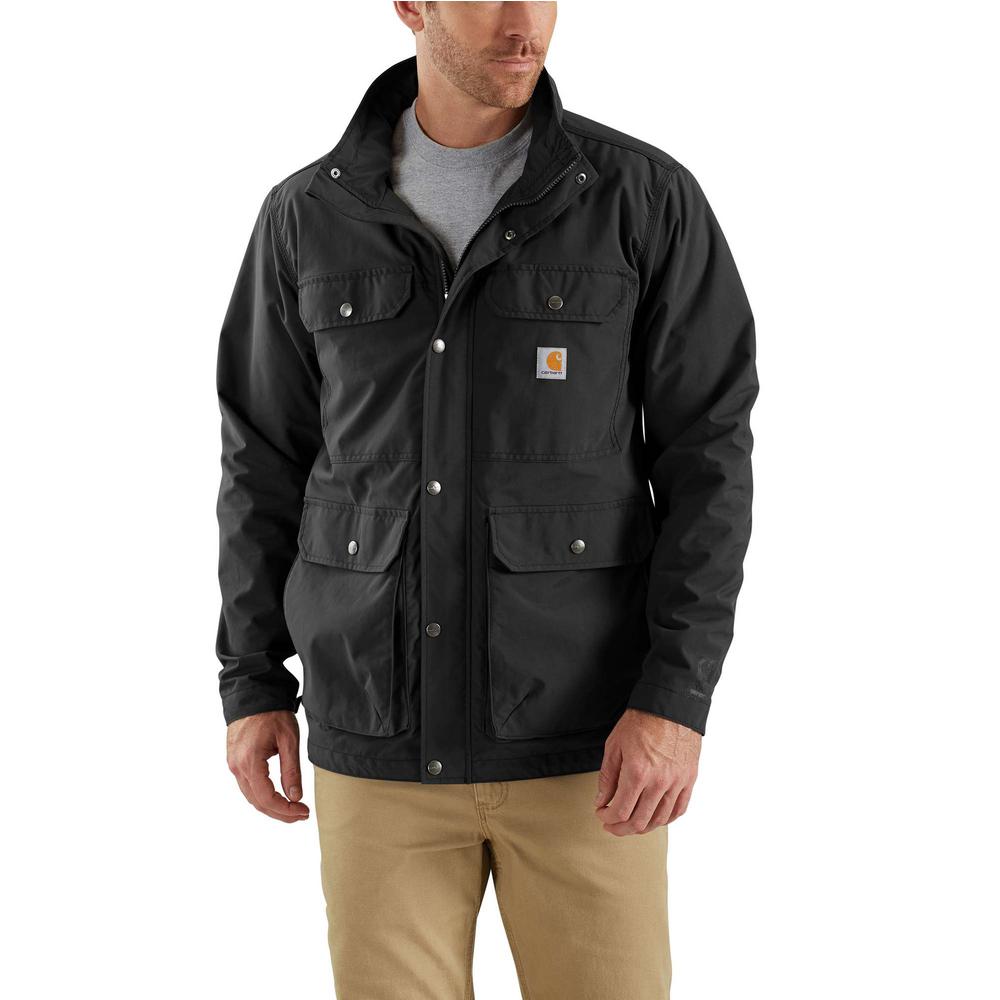 Carhartt Men'S Medium Black Nylon Utility Coat-103126-001 - The Home Depot