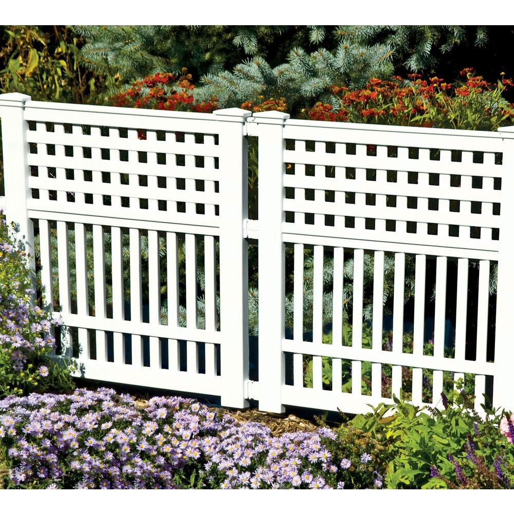 Suncast Grand View 35 75 In Resin Garden Fence Gvf3232 The Home Depot