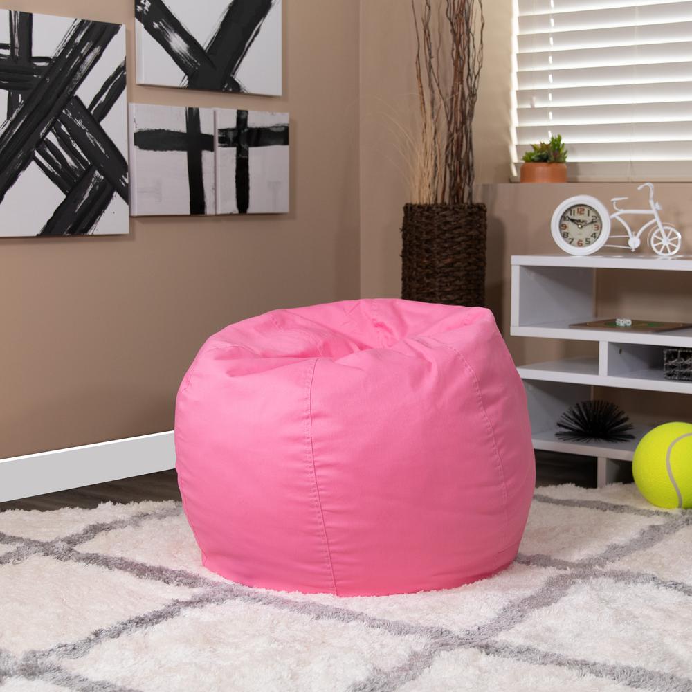 baby pink bean bag chair