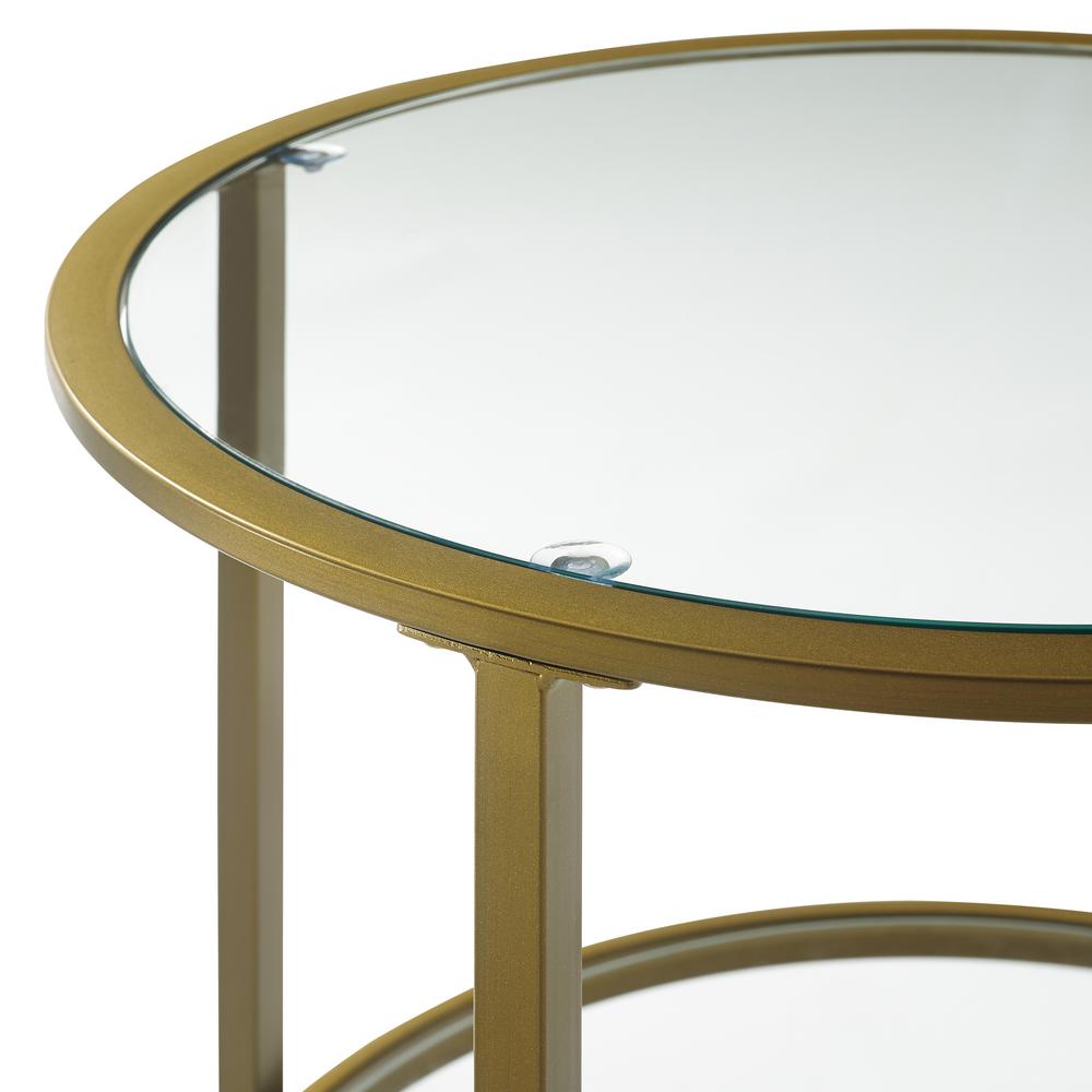 Crosley Furniture Aimee Gold Gl Side Table Cf1309 Crosley Furniture Aimee Gold Gl Side Table Cf1309