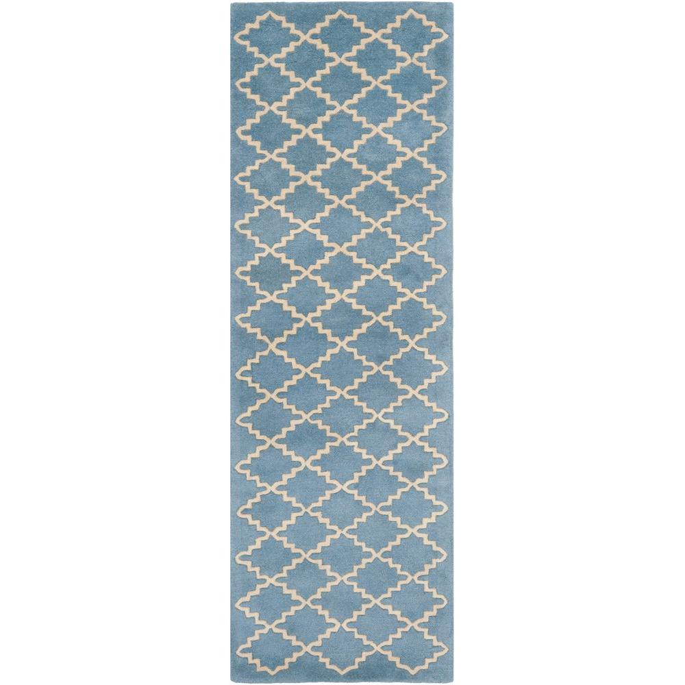 Safavieh Chatham Blue/Grey 2 ft. 3 in. x 9 ft. Rug RunnerCHT930A29