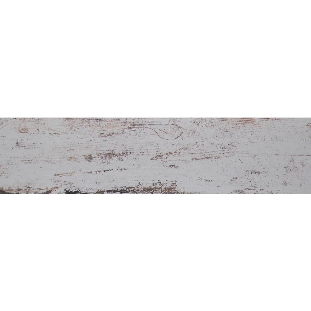 White Washed Wood 6 In X 36 Glazed Porcelain Floor And Wall Tile 13 5 Sq Ft Case