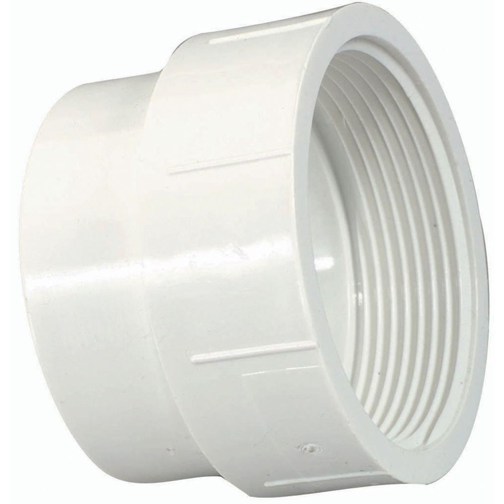 Mueller Streamline 4 in. PVC FTG Cleanout Adapter-05925H - The Home Depot