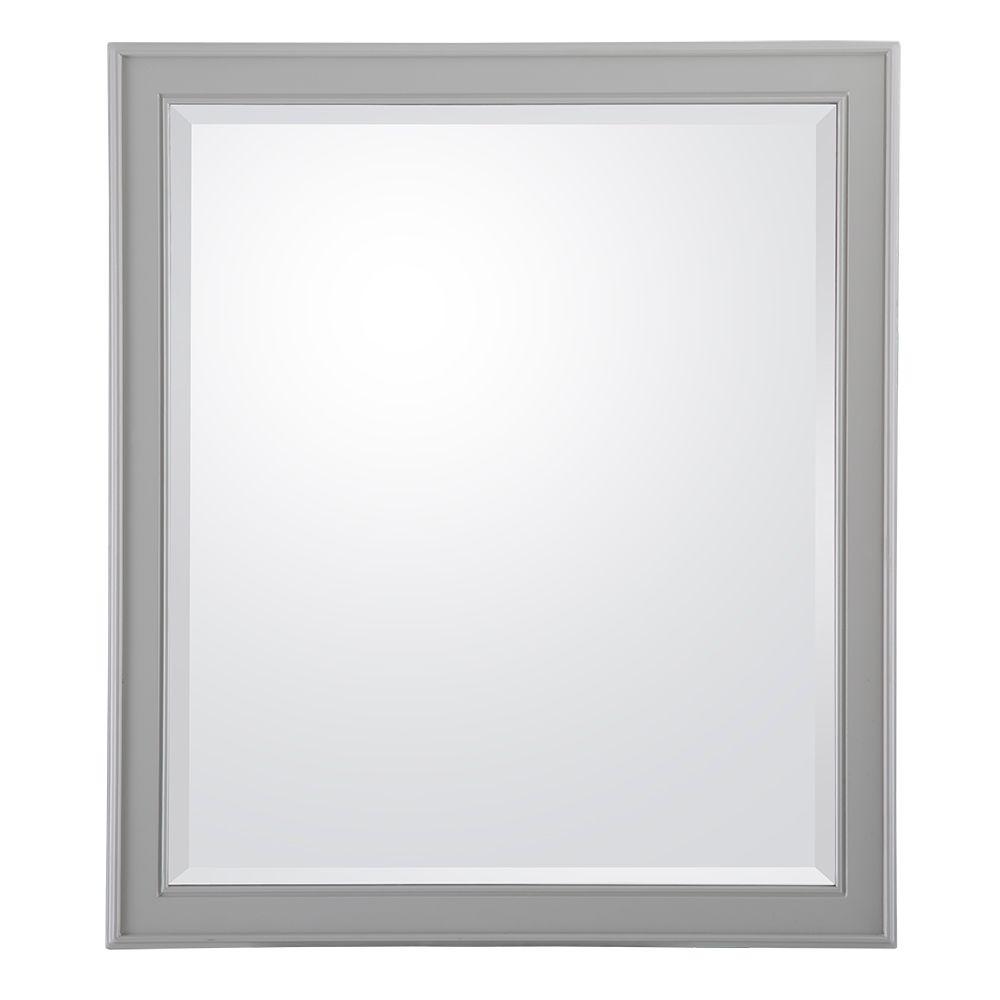 Home Decorators Collection Mirrors Gazette 32 in. L x 28 in. W Wall Hung Mirror in Grey GAGM2832