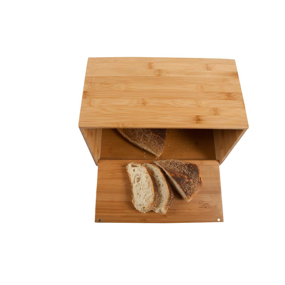 Core Bamboo Bamboo Bread Box Bb176 The Home Depot