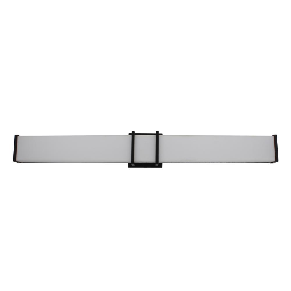 Eglo Tomero 35 24 In Matte Black Integrated Led Vanity Light Bar 204127a The Home Depot