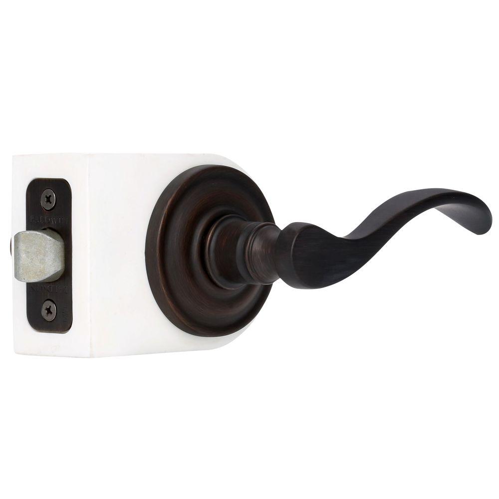 Baldwin Reserve Curve Venetian Bronze Hall Closet Door Lever With Reserve Curve Venetian Bronze Hall Closet Door Lever With Traditional Round Rose