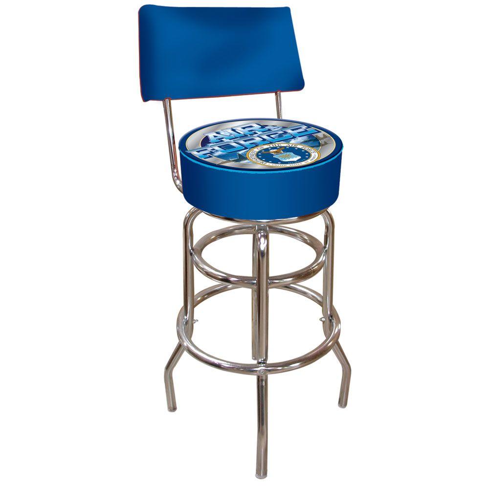 United States Navy Padded Swivel Bar Stool