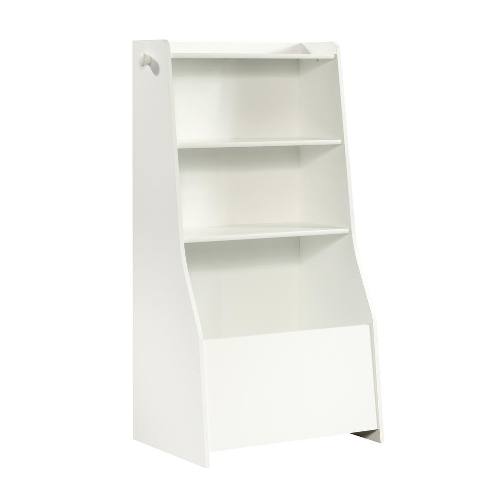 SAUDER Pinwheel Soft White Storage Bin Bookcase 422600 The Home Depot