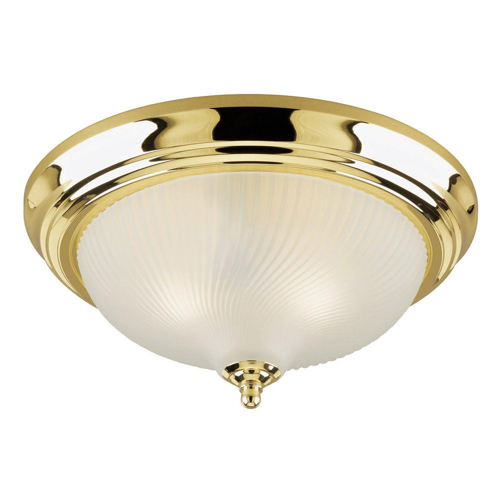 Westinghouse 2 Light Ceiling Fixture Antique Brass Interior Flush Mount