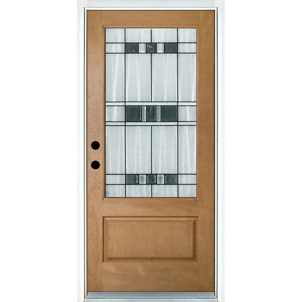 MP Doors 36 in. x 80 in. Savana Light Oak Right-Hand Inswing 3/4 Lite