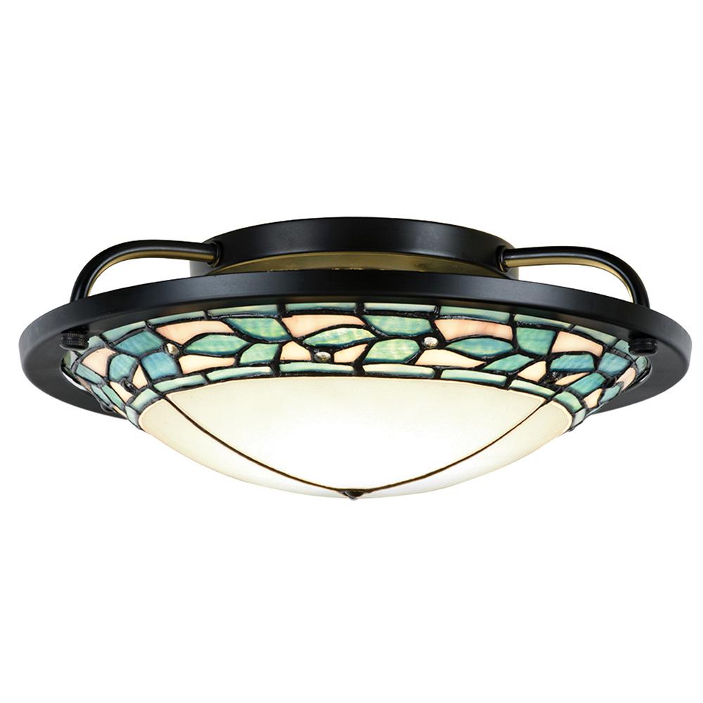 Springdale Lighting Green Leaves 150 Watt Tiffany Bronze