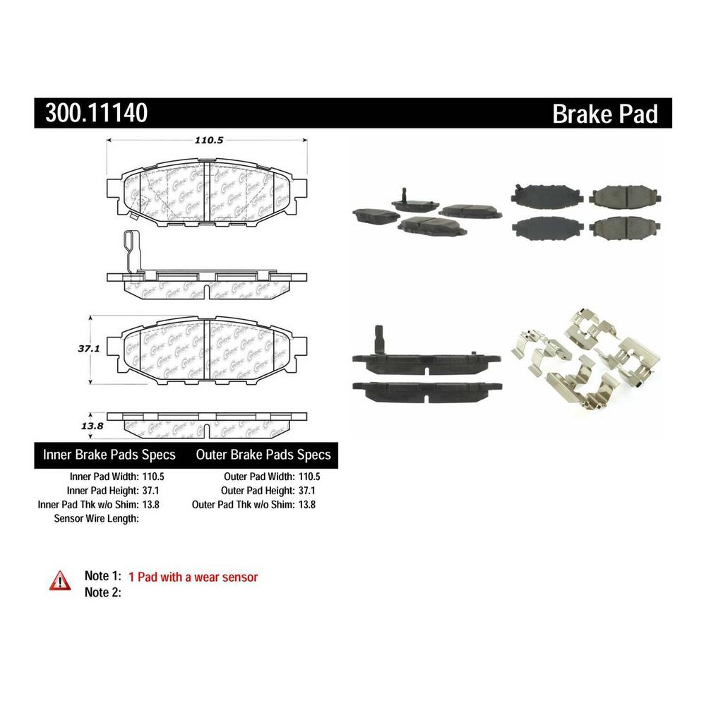 Disc Brake Pad Set-Premium Ceramic Pads with Shims and Hardware Front,Rear
