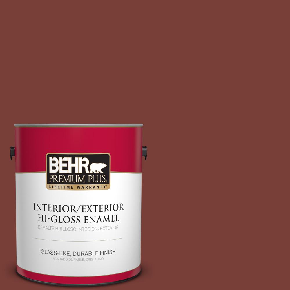 Behr Premium Plus 1 Gal Ppu2 02 Red Pepper Hi Gloss Enamel Ppu2 02 Red Pepper Hi Gloss Enamel