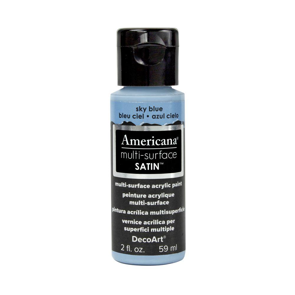 DecoArt Americana 2 oz. Sky Blue Satin MultiSurface Acrylic Paint