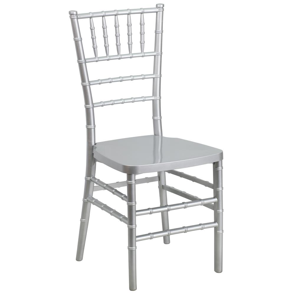 Flash Furniture HERCULES Series White Resin Stacking Chiavari Chair 