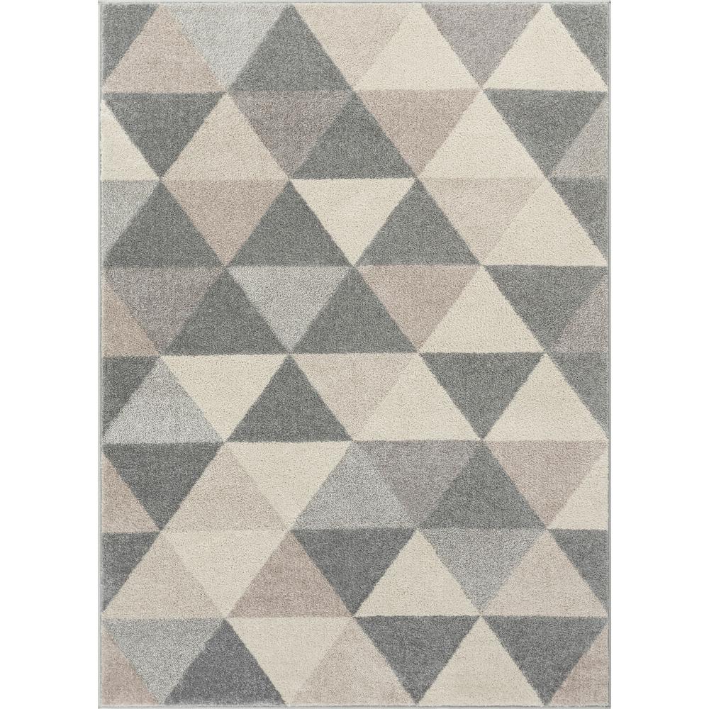 Well Woven Mystic Alvin Modern Geometric Grey 7 Ft 10 In X 9 Area Rug