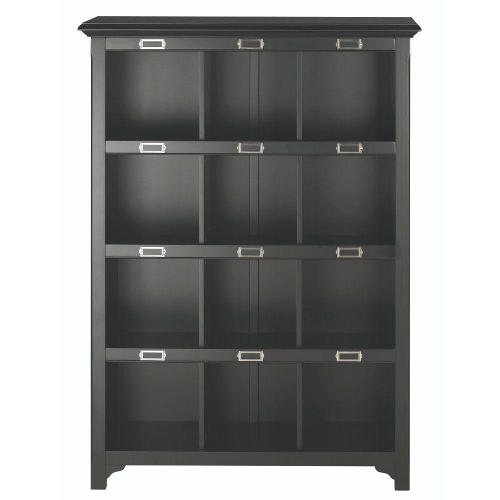 Home Decorators Collection William 41.25 in. W x 58.75 in. H Black 12Cube Organizer2792500210