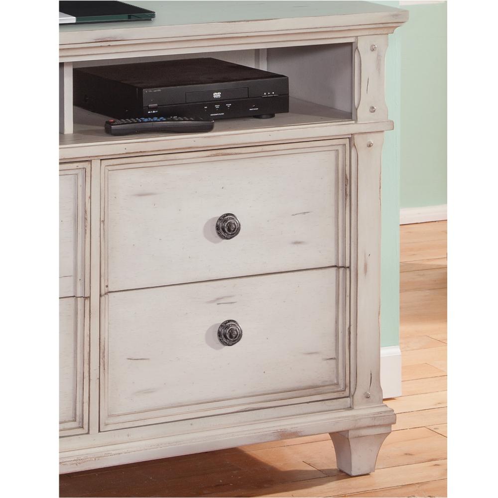 American Woodcrafters Sedona 4 Drawer Antique Cobblestone White