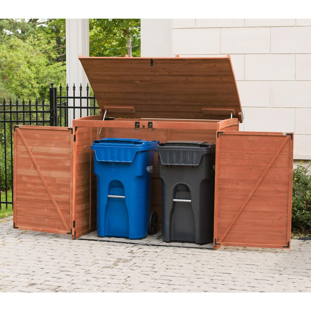 2 Trash Can Storage Outdoor The Home Depot 2 Trash Can Storage Outdoor