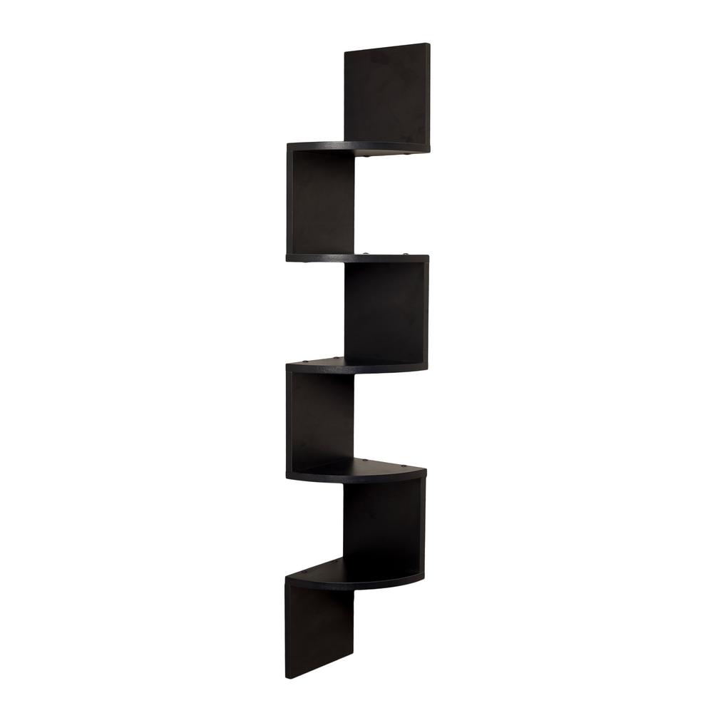 Danya B Zig Zag 7 75 In W X D Floating Laminate Corner This Review Is From Zig Zag 7 75 In W X D Floating Laminate Corner Wall Decorative Shelf Black Finish