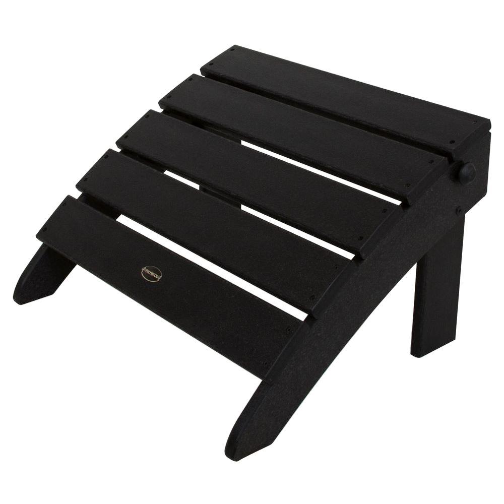 Trex Outdoor Furniture Cape Cod Charcoal Black Patio OttomanTXO22CB