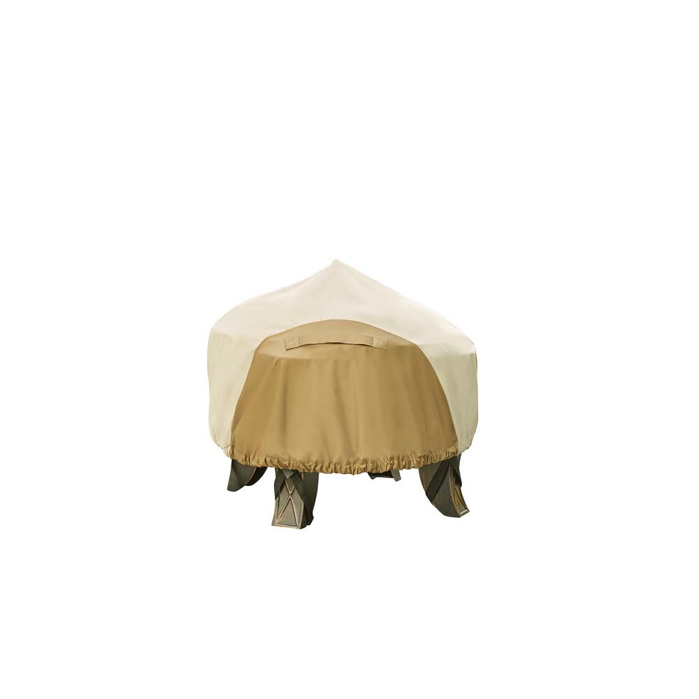 Hampton Bay Round Outdoor Patio Fire Pit Cover-1000531214-C - The Home