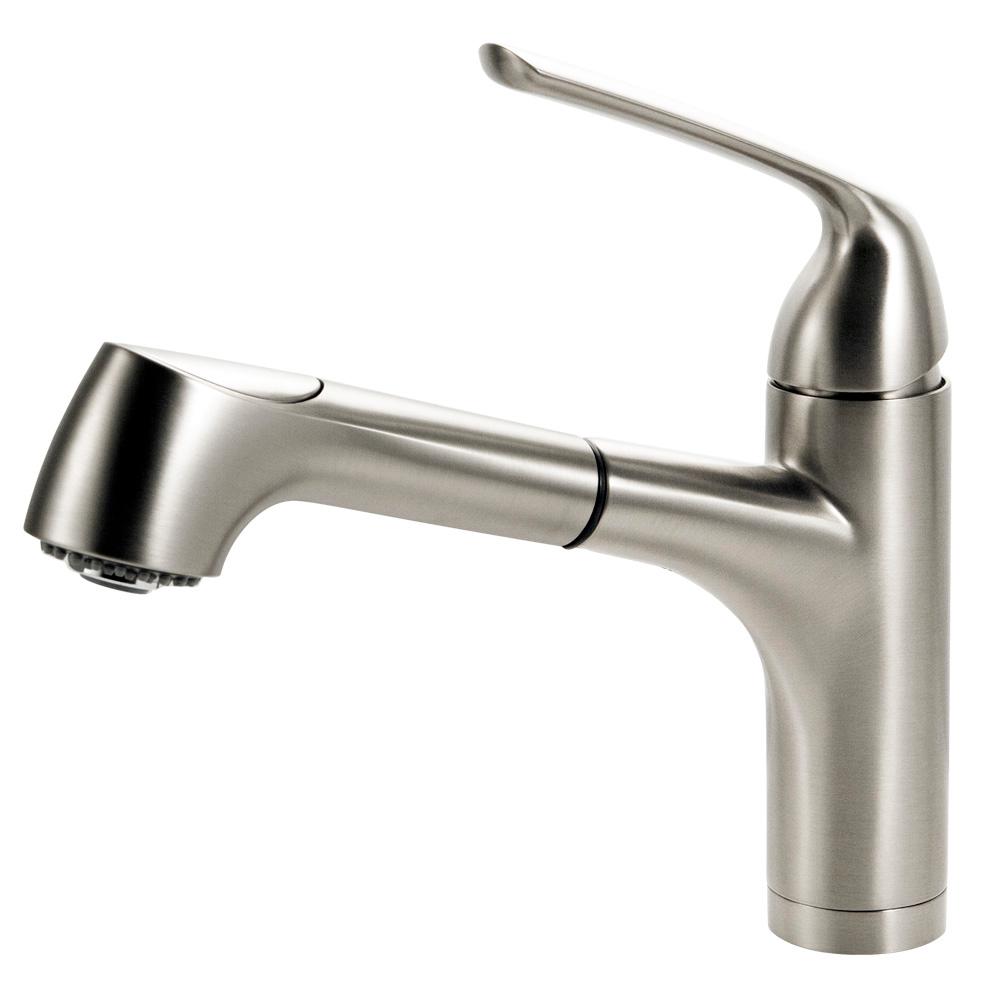 Houzer Calia Single Handle Bar Faucet With Pull Out And Ceradox