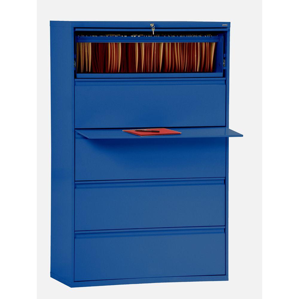 Sandusky 800 Series Blue File Cabinet Lf8f425 06 The Home Depot