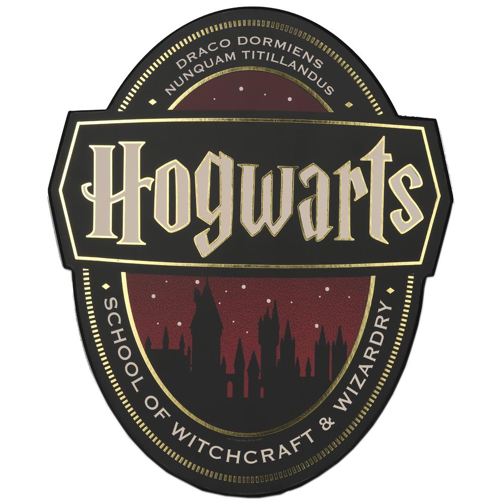 Open Road Brands Welcome to Hogwarts Harry Potter Wood Wall Decor ...