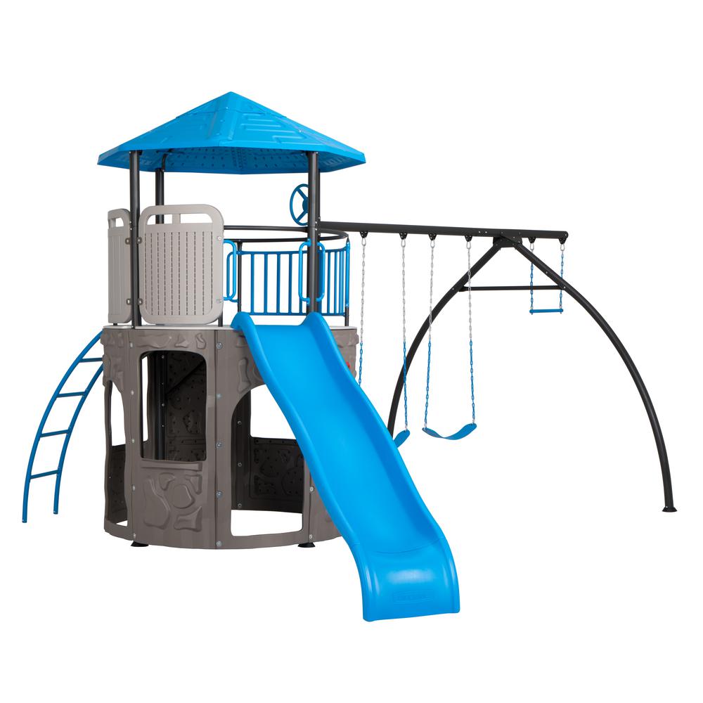 Lifetime Adventure Tower Deluxe Swing Set-90918 - The Home ...