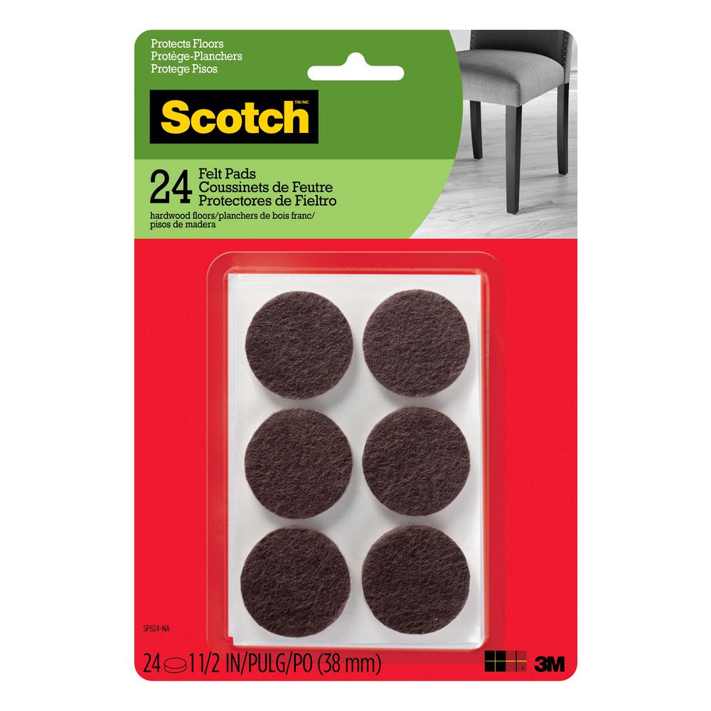 furniture accessories 3m scotch pads felt surface protection floor pack round brown case