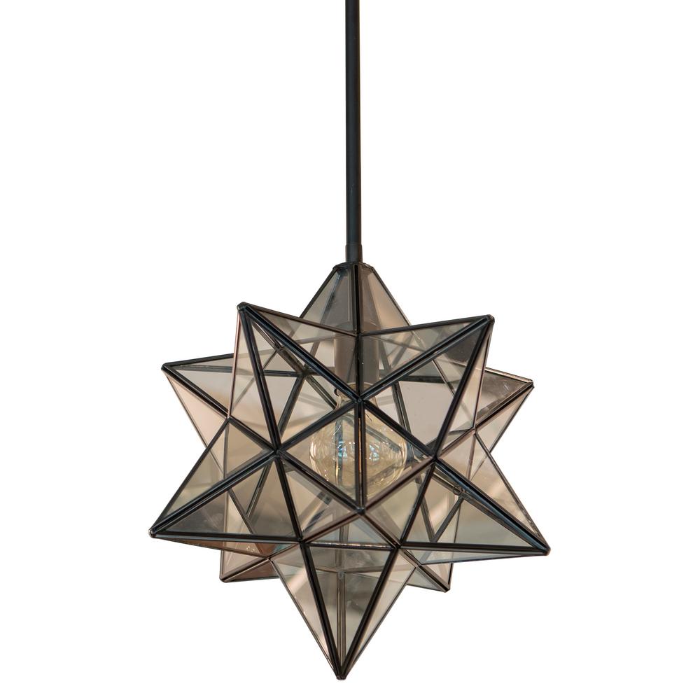 Decor Therapy 1 Light Black Star Pendant Ch1877 The Home Depot 1 Light Black Star Pendant