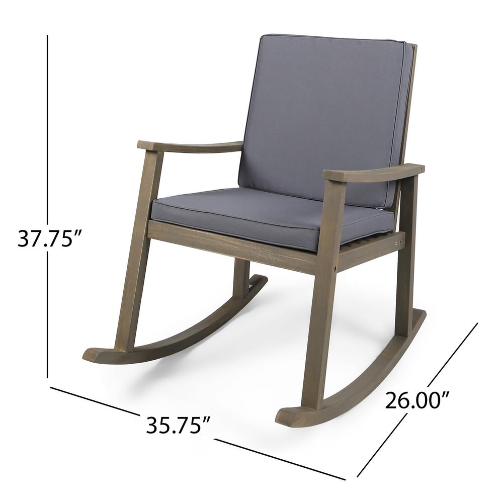 dark gray rocking chair