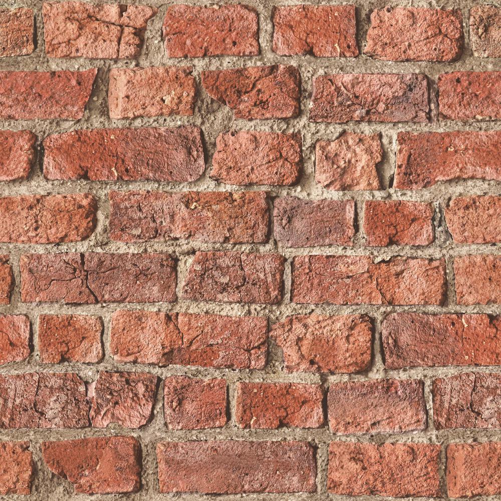 Brick Wallpaper Home Decor The Depot Urban Brick Red Wallpaper