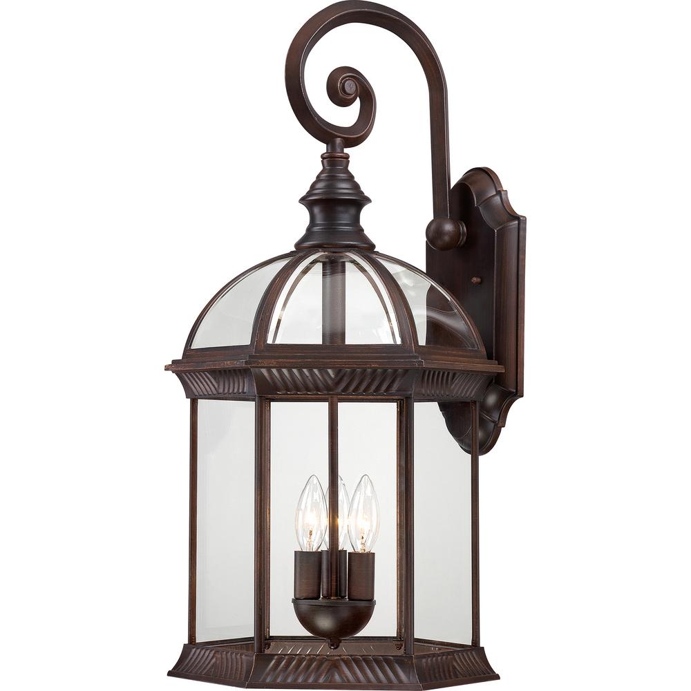 Filament Design 3-Light Rustic Bronze Outdoor Wall Mount Lantern-HD ...