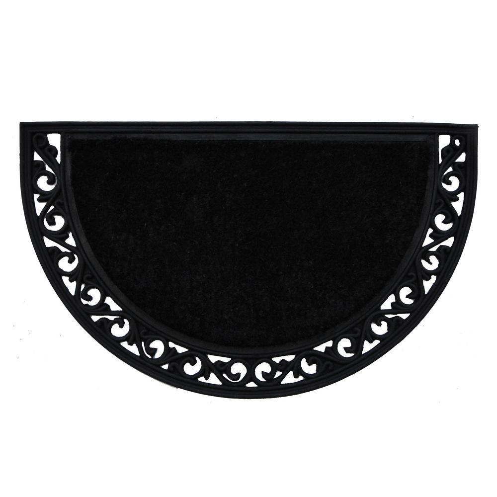 Home & More Black Arch Door Mat 24 in. x 36 in.101662436NP The Home