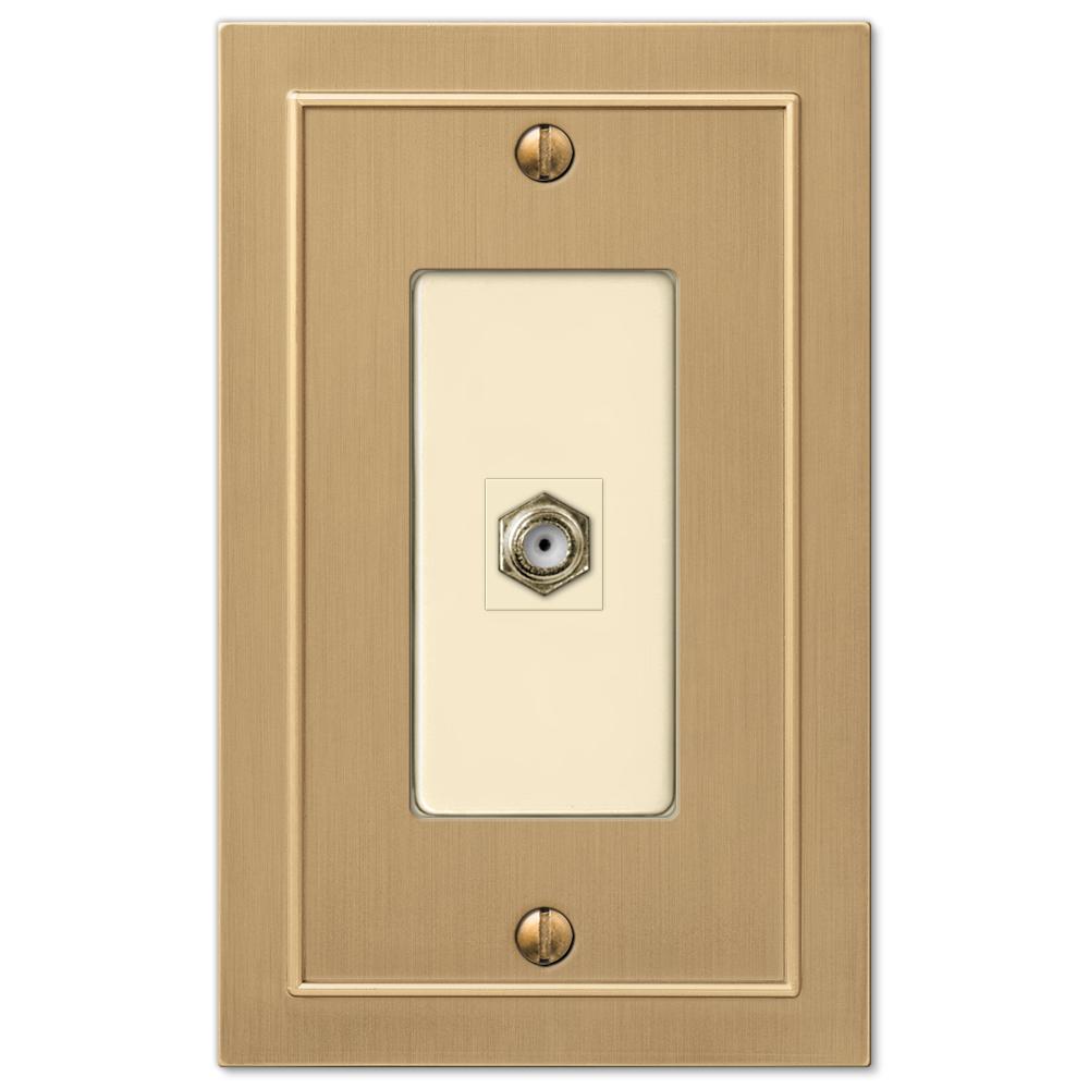 Amerelle Oversized 1Coax Wall Plate, Aged Bronze463CXDB The Home Depot