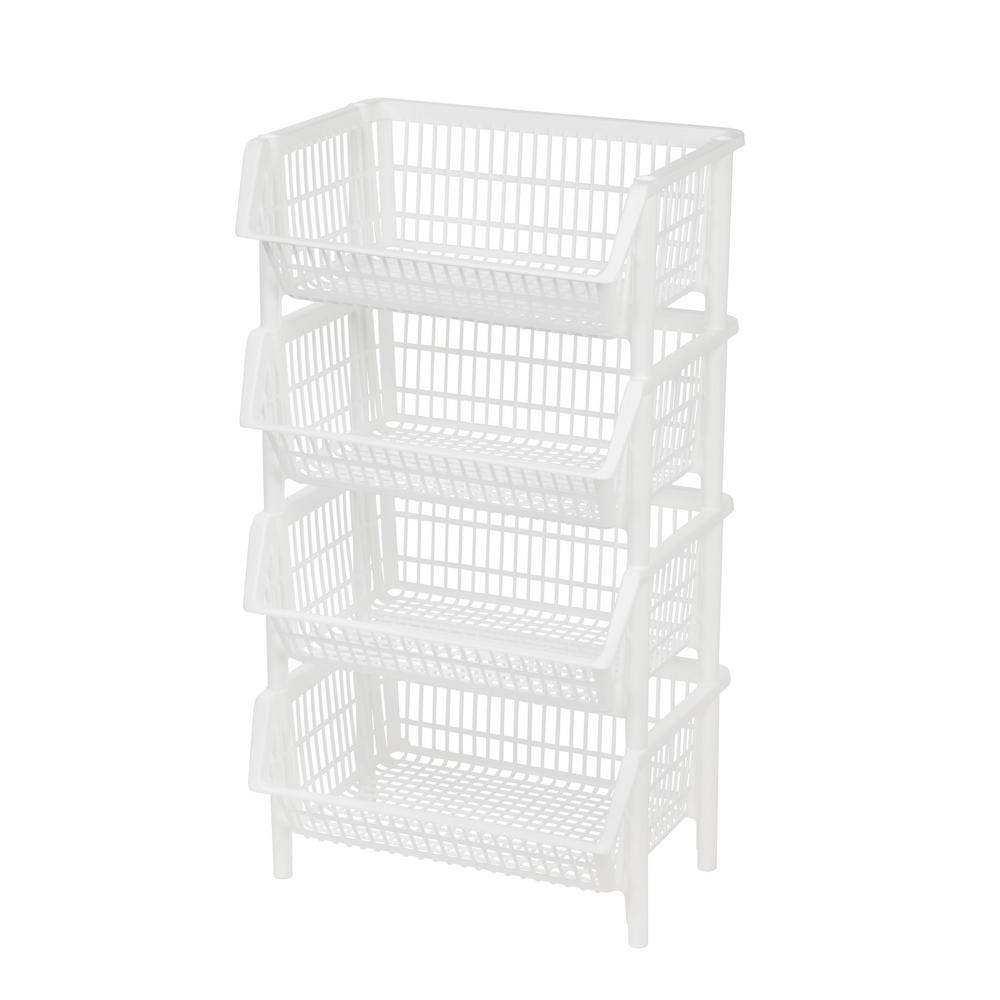 15 69 In X 10 Jumbo Stacking Basket 4 Pack