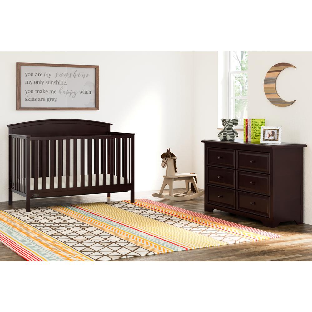 Graco Benton Espresso 4 In 1 Convertible Crib 04530 219 The Home