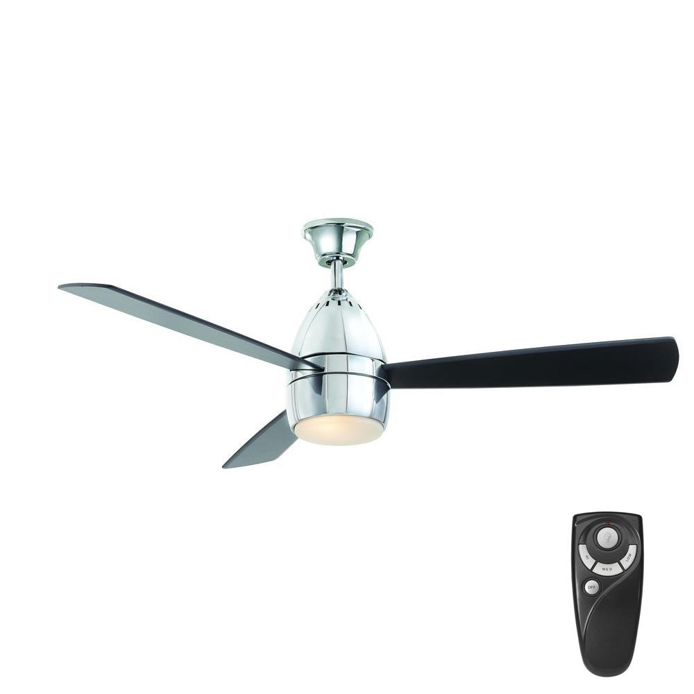 Home Decorators Collection Nepal 52 in. LED Indoor Chrome Ceiling Fan with Light Kit and Remote