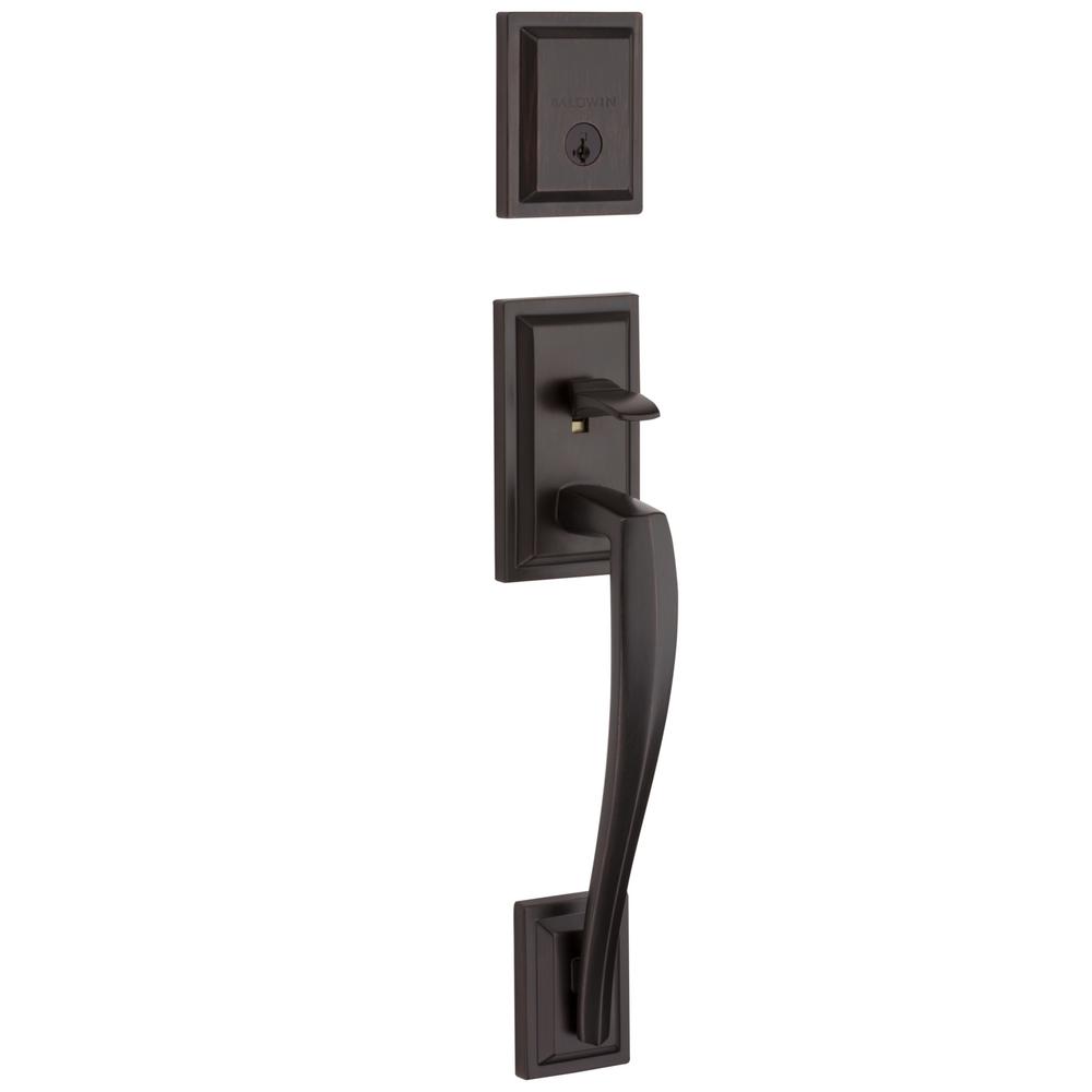 Baldwin Torrey Pines Venetian Bronze Low Profile Single Cylinder Baldwin Torrey Pines Venetian Bronze Low Profile Single Cylinder Entry Handleset With Lever Featuring Smartkey