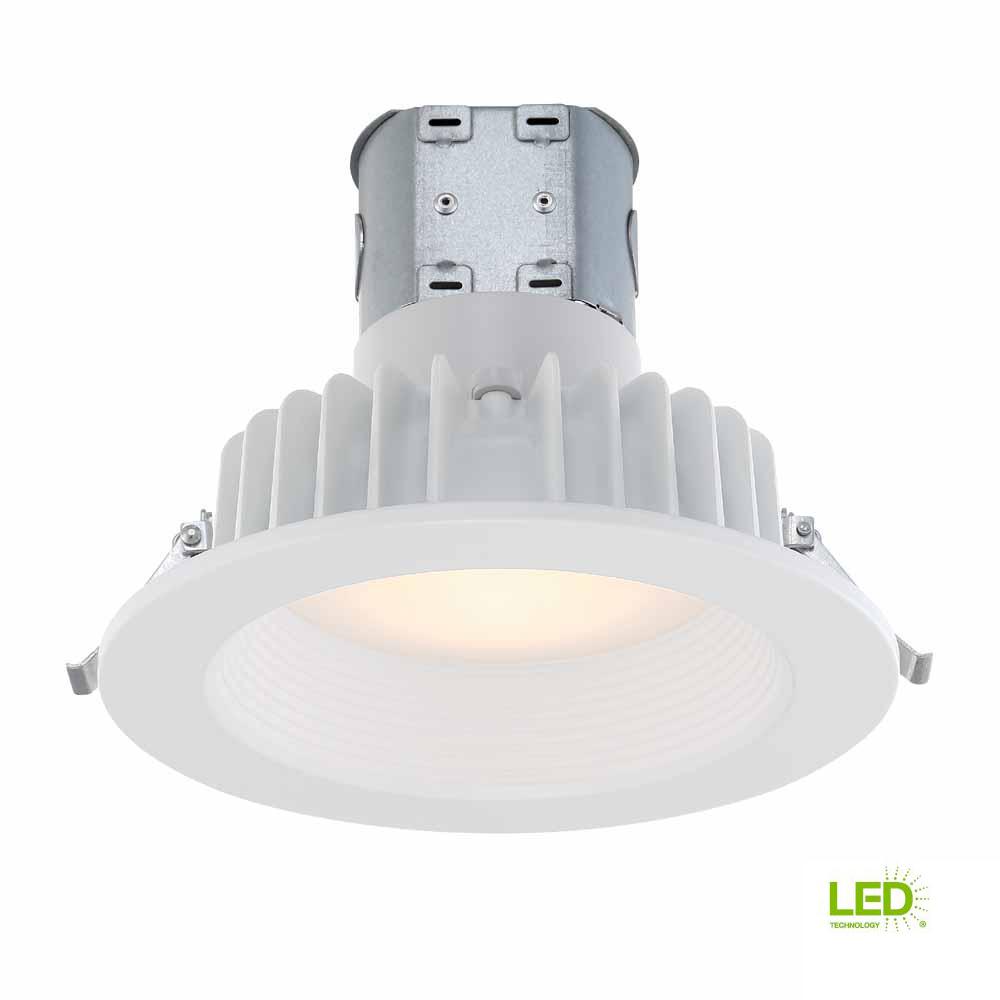 Commercial Electric Easy Up 6 In White Baffle Integrated Led Commercial Electric Easy Up 6 In White Baffle Integrated Led Recessed Kit At 91