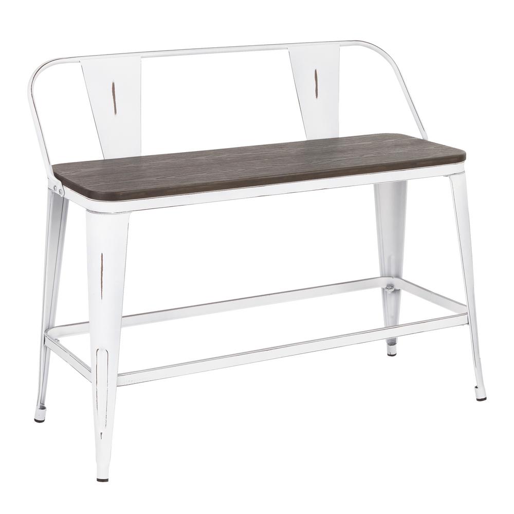 Lumisource Oregon 26 In Counter Height Bench Vintage